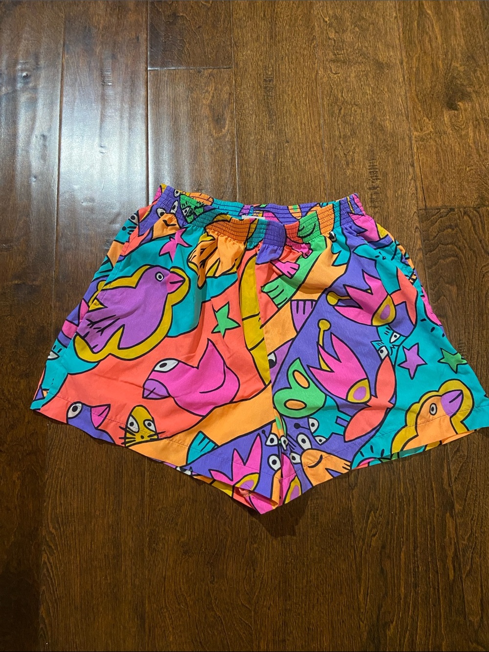 Vintage JAG  Women’s colorful shorts SZ M 100% nylon retro VTG